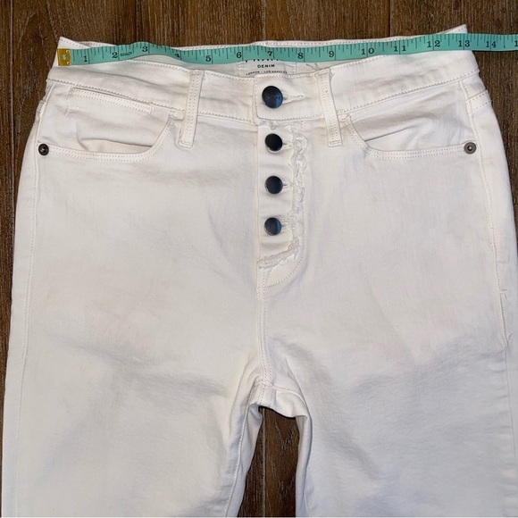 FRAME Le High Skinny Women’s 27 Mid Rise All Button Fly White Skinny Jean - Picture 4 of 9